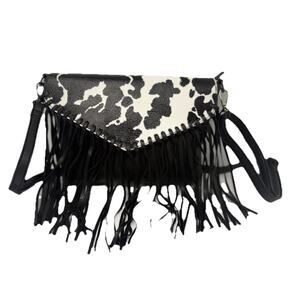 Women's Faux Leather Fringe Crossbody Tassel Purse Small Crossbody Handbag